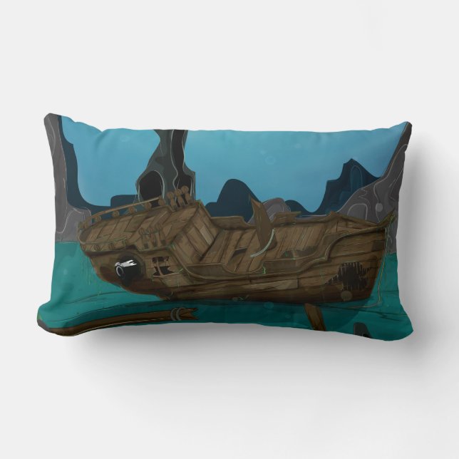Shipwreck underwater lumbar cushion (Front)