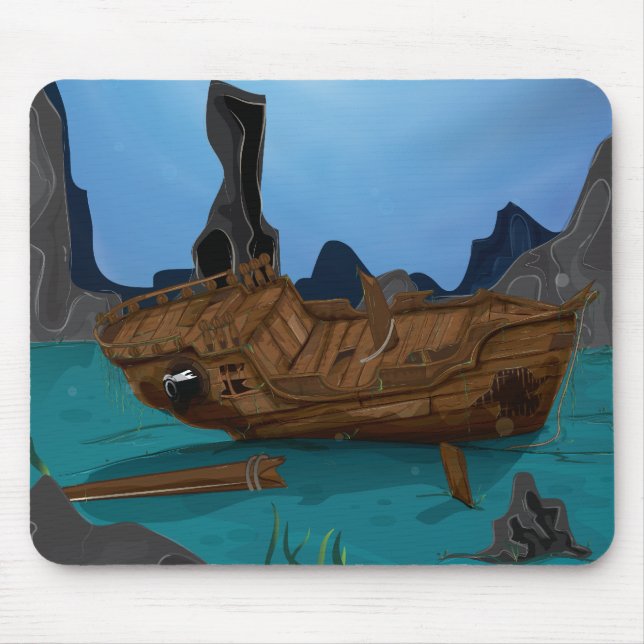 Shipwreck underwater mouse pad (Front)