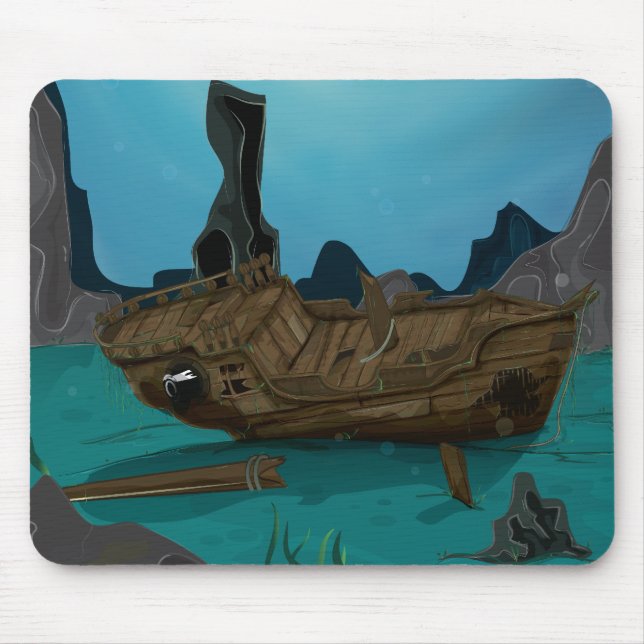 Shipwreck underwater mouse pad (Front)