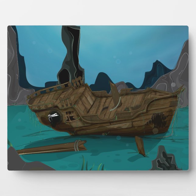 Shipwreck underwater plaque (Front)