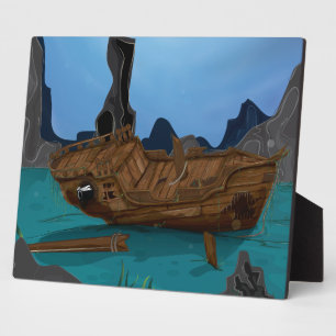 Shipwreck underwater plaque