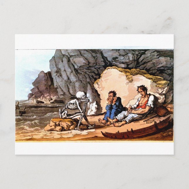 Shipwrecked Sailors and Death postcard (Front)