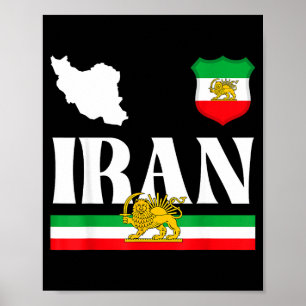 Shir o khorshid iran, lion and sun, persia  poster