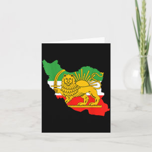 Shir o khorshid, persia, lion and sun iran card