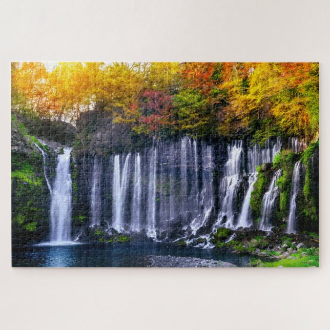 Shiraito Waterfall Japan Travel National Park Fall Jigsaw Puzzle (Horizontal)