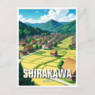 Shirakawa Gifu Japan Travel Postcard