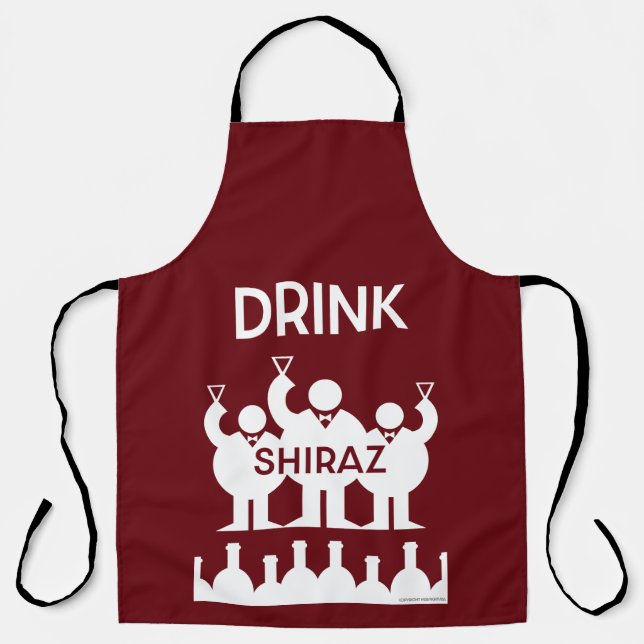 Shiraz Wine Drinkers Apron (Front)