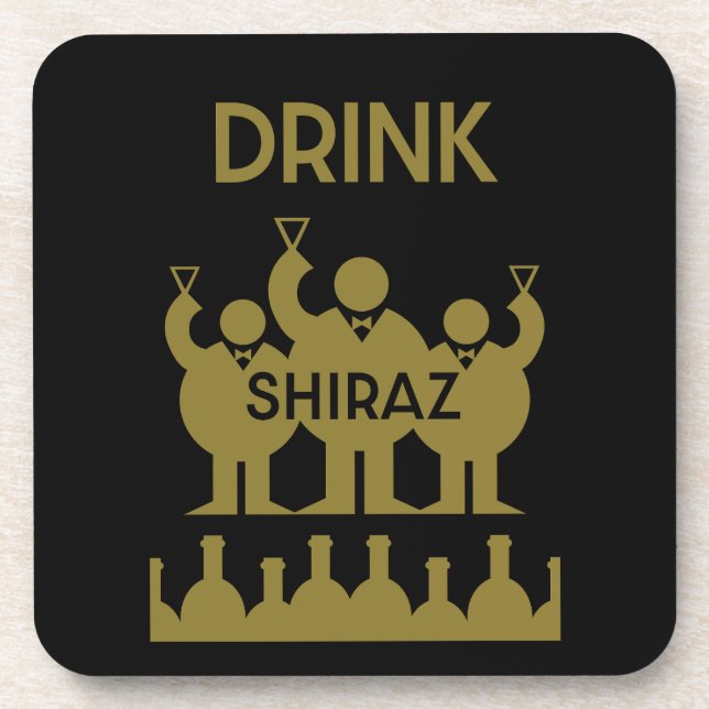Shiraz Wine Drinkers Coaster (Front)