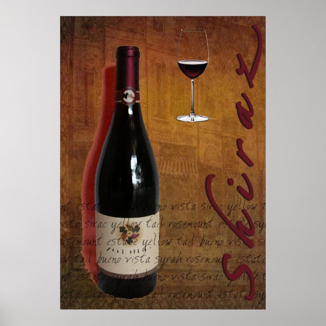 shiraz wine poster (Front)