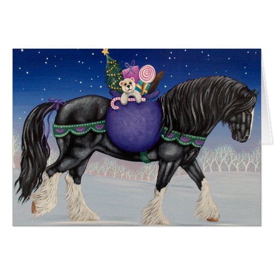 Shire Draught Horse Christmas Card