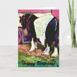 Shire Horse Birthday Card