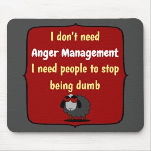 Shirley Sheep Funny Sarcasm Anger Management Dumb Mouse Pad