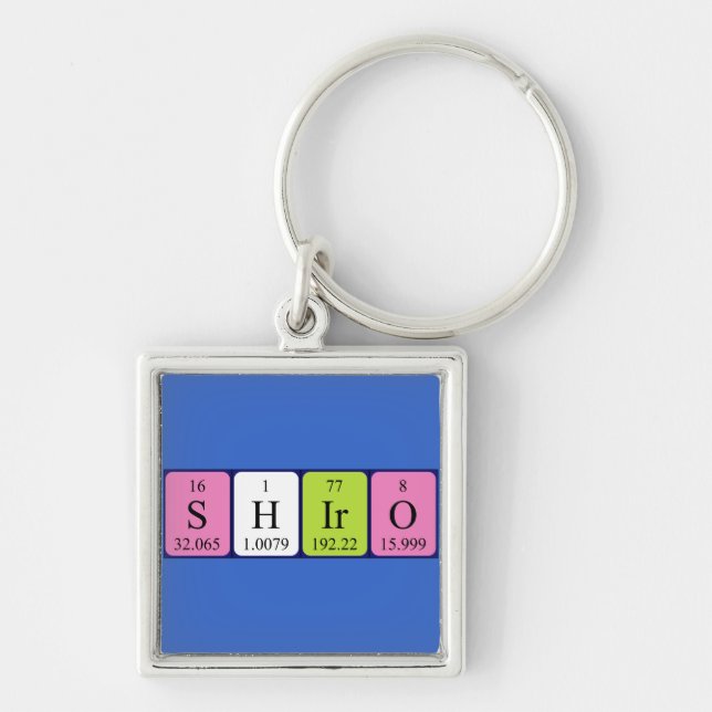 Shiro periodic table name keyring (Front)