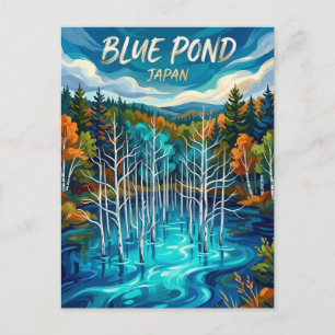 Shirogane Blue Pond Japan Postcard