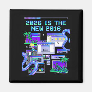 Shirt 2016 Vaporwave Pixel Computer Aesthetic Magnet