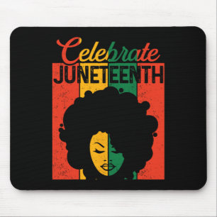 Shirt Afro Black Women 1865 Independence Day Mouse Pad