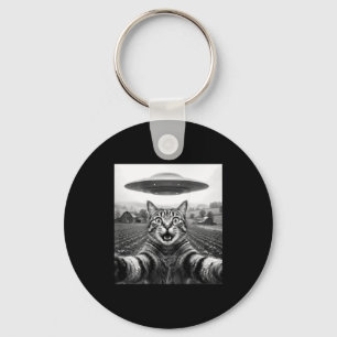 Shirt Back Cat Selfie Alien Ufo Key Ring