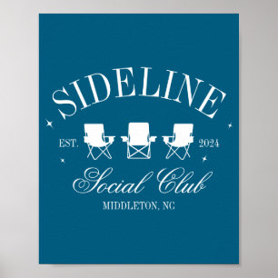 Shirt Baseball Soccer Sideline Moms Social Poster