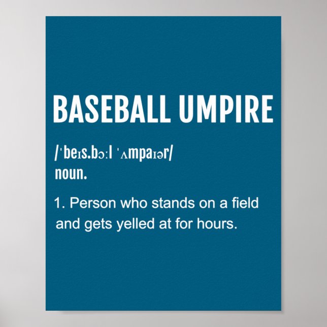 Shirt Baseball Umpire Definition 2 Poster (Front)