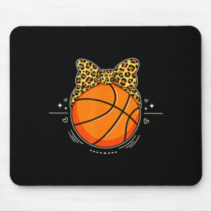 Shirt Basketball Leopard Cheetah Bow Girly Mouse Pad