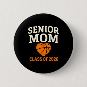 Shirt Basketball Senior Mom Class 6 Cm Round Badge