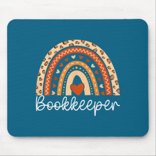 Shirt Bookkeeper Boho Rainbow Accountant Bookkeepi Mouse Pad
