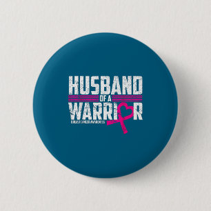 Shirt Breast Cancer Awareness Husband Warrior 6 Cm Round Badge