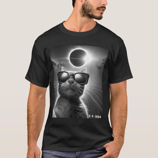 Shirt Cat Taking Selfie Solar Eclipse (Front)
