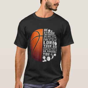 Shirt Christian Basketball Deuteronomy 31 6