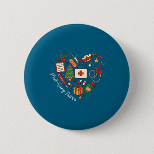 Shirt Christmas Med Surg Nurse Heart 6 Cm Round Badge