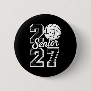 Shirt Class 2027 Volleyball Senior 2027 6 Cm Round Badge