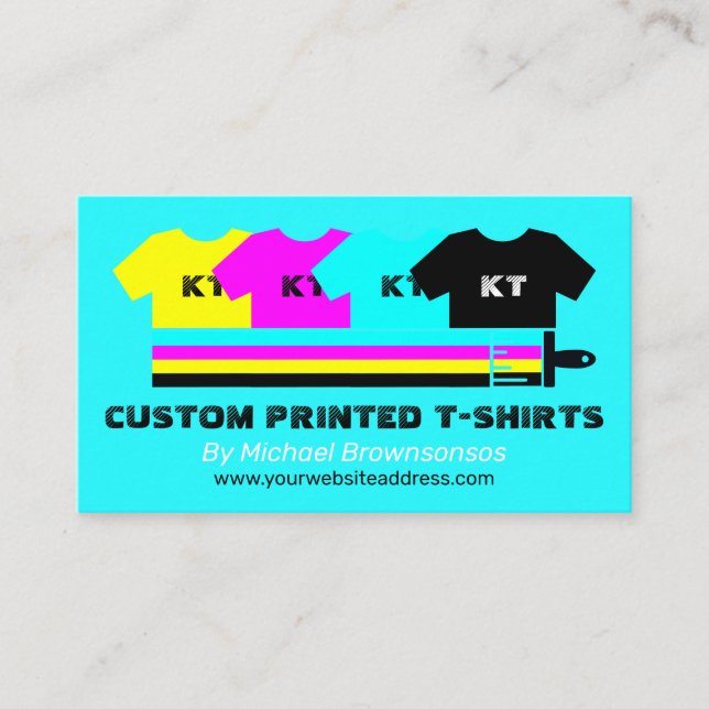 Shirt Clothing Cheap Apparel Store RGB Teal Calling Card (Front)