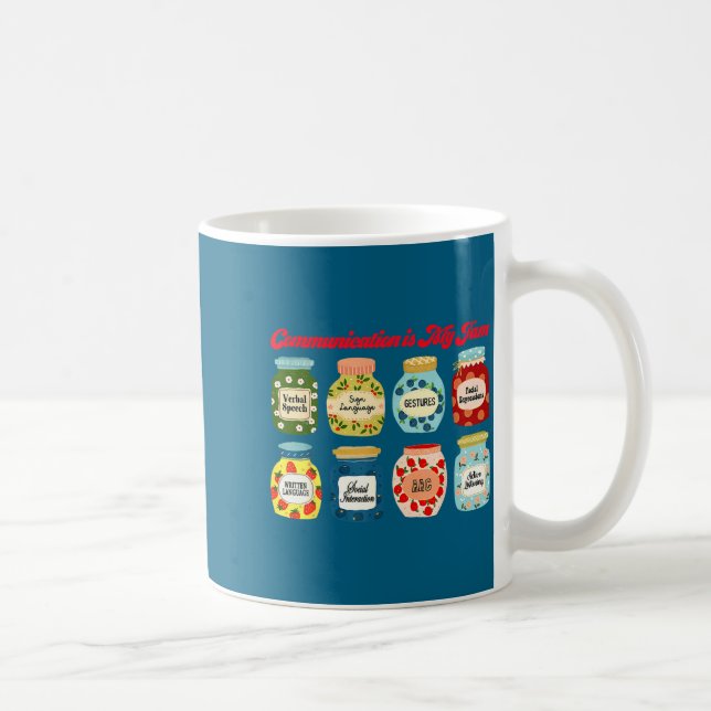 Shirt Communication Jam Speech Therapy Slp Coffee Mug (Right)