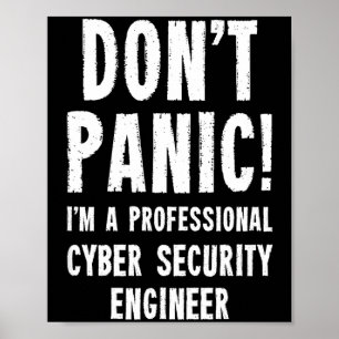 Shirt Cyber Security Engineer Poster