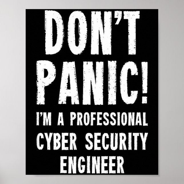 Shirt Cyber Security Engineer Poster (Front)