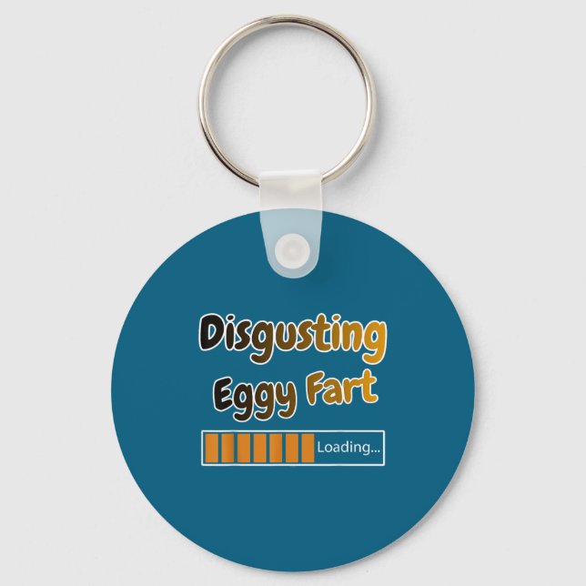 Shirt Disgusting Eggy Fart Loading Joke Key Ring (Front)