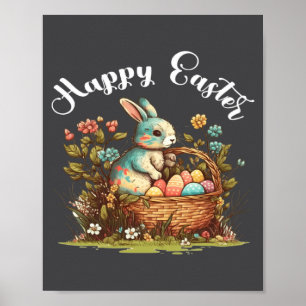 Shirt Easter Bunny Happy Easter Day Poster