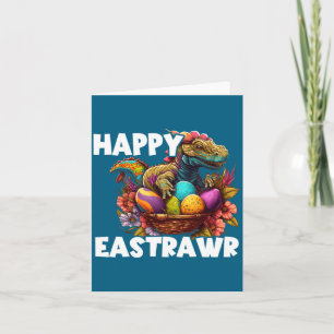 Shirt Easter Eggs Rex Dino Happy Card