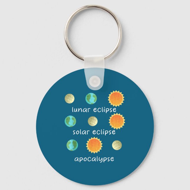 Shirt Eclipse Learn Science Teacher Space Key Ring (Front)