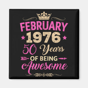 Shirt February 1976 50 Retro 50th Magnet