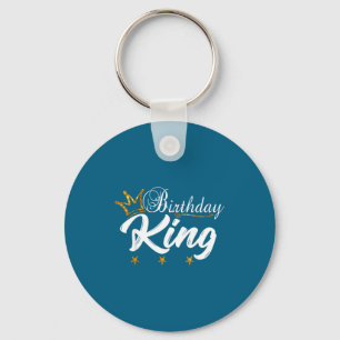 Shirt For Birthday King Gold Crown Key Ring