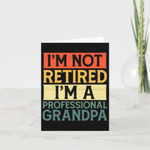 Shirt For Men Funny Fathers Day Retired Grandpa 1 Card