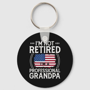 Shirt For Men Funny Fathers Day Retired Grandpa Key Ring