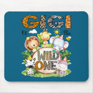 Shirt Gigi Wild 1st Birthday Safari Mouse Pad