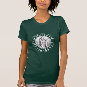 shirt H Freya Rune Shield on Blk