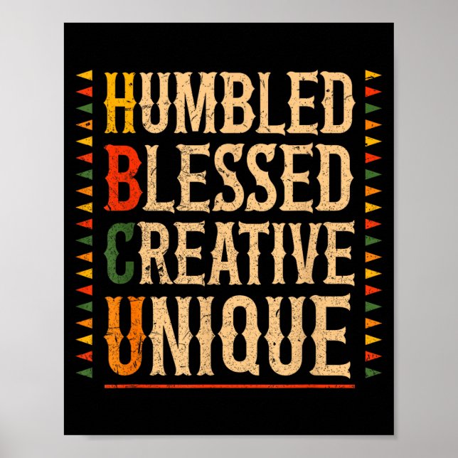 Shirt Hbcu Humbled Blessed Creative Unique Poster (Front)