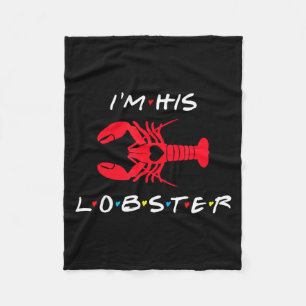 Shirt His Lobster Matching Couple Valentine's Fleece Blanket