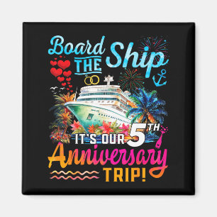 Shirt Husband Wife 5th Marriage Anniversary Magnet