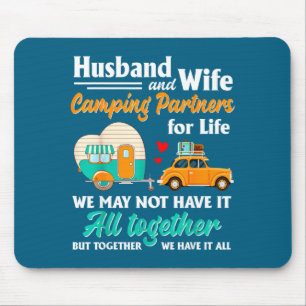 Shirt Husband Wife Camping Partners Life Mouse Pad