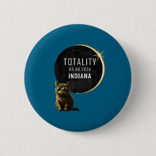 Shirt Indiana Total Solar Eclipse Cat 6 Cm Round Badge
